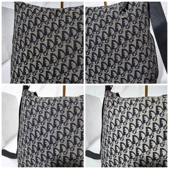 Authentic CHRISTIAN DIOR Diorissimo Trotter Messenger Bag Navy Blue/Grey - Picture 10 of 12